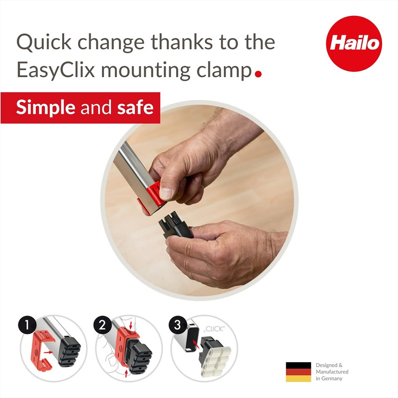 Hailo 9947-001 Easy Clix Interchangeable Feet for wood Set 2