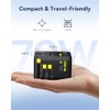Baseus 70W Universal Travel Adapter with Retractable Cable, 6-in-1 International
