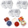 15PCS Double Compartment Condiment Container Reusable Snack Container 2 Condiment