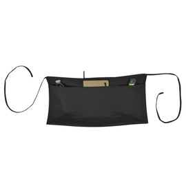 DALIX 24" Large Aprons Bartender Money Kitchen Restaurant Waist Bib Apron (3 Pockets) Black (2 Qty Pack)
