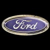Ford Oval Logo Stainless Steel Wall Hanging Sign - Blue/Chrome