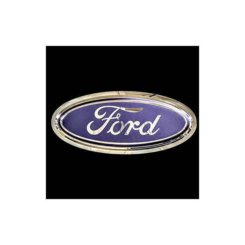 Ford Oval Logo Stainless Steel Wall Hanging Sign - Blue/Chrome