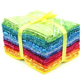 LoudElephant Cotton Tie Dye Fabric Bundle - Fat Quarter - Rainbow Original