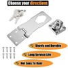 ZiYuya Keyed Hasp Lock Hasp, Padlock Shed Door Lock Hasp