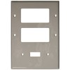Leviton 3-Gang 1-Toggle 2-Decora/GFCI Device Combination Wallplate, Thermoplastic Nylon, Device
