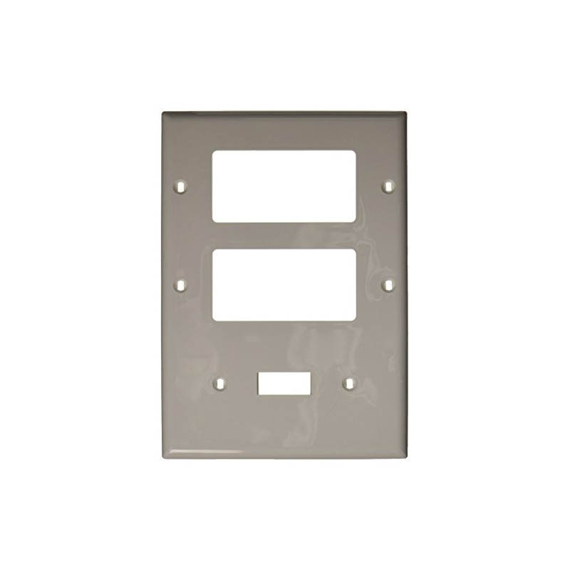 Leviton 3-Gang 1-Toggle 2-Decora/GFCI Device Combination Wallplate, Thermoplastic Nylon, Device