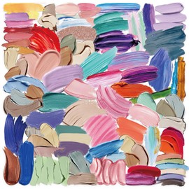 Transparent Color Palette Stickers 60 Pcs Waterproof Funny Art Painting Sticker for Water Bottle Laptop Bicycle Luggage Skateboard Scrapbook Cars Guitar,Vinyl Trendy Colorful Decal for Kids Adults