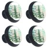 Woodland Forest Green Earth Tones Rustic Print Cabinet Dresser Knobs