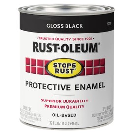 Rust-Oleum 7779504 Protective Enamel Paint Stops Rust, 32-Ounce, Gloss Black