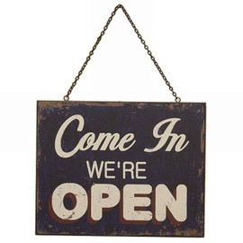 The idolm @ Trade Antique Retro Open Closed Wooden Sign ak040639