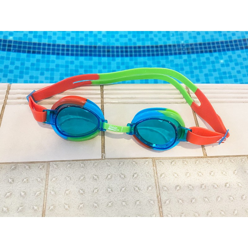 Zoggs Baby Little Flipper Swimming Goggles, Blue/Green/Orange, 0-6 Years