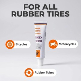 Paquete de 5 pegamento para reparación de neumáticos de bicicleta, pegamento para cemento de parches de tubo, herramientas de goma, pegamento para pinchazos de cemento para bicicleta, motocicleta, kit