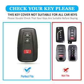 MILD EAST for Toyota 4Runner Key Fob Cover with Keychain, Soft TPU Full Protection Key Case Shell Compatible with 2016-2024 RAV4 Camry Prius Prado Highlander Avalon C-HR Corolla GT86, 3 Button (Blue)