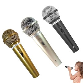 3 Pcs Fake Microphone, Toy Microphone, Microphone Prop For Kids, Kids Microphone, Mini Microphone For Singing, Props For Birthday Party Supplies Favors Performance Singing Role Playing Dancing