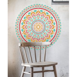 GSS Designs Large Mandala Wall Art Stencil (16x16Inch) - Mandala Stencils for Furniture, Walls, Floors - Mandalas for DIY Home Decor(SL-065)