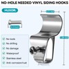 HUXOR 20 Pack Vinyl Siding Hooks for Solar Outdoor Lights,