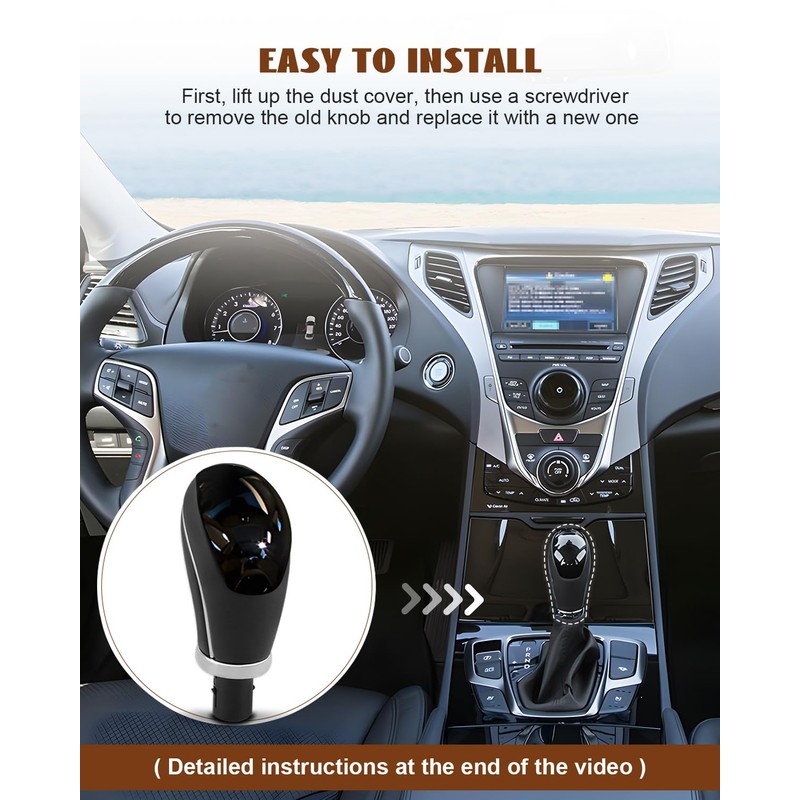JUQAFY Auto Gear Shift Lever Knob Fits for Azera 2012
