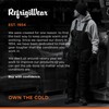 RefrigiWear Men's Iron-Tuff High-Bib Overalls, -50°F (-46°C), Large, Navy