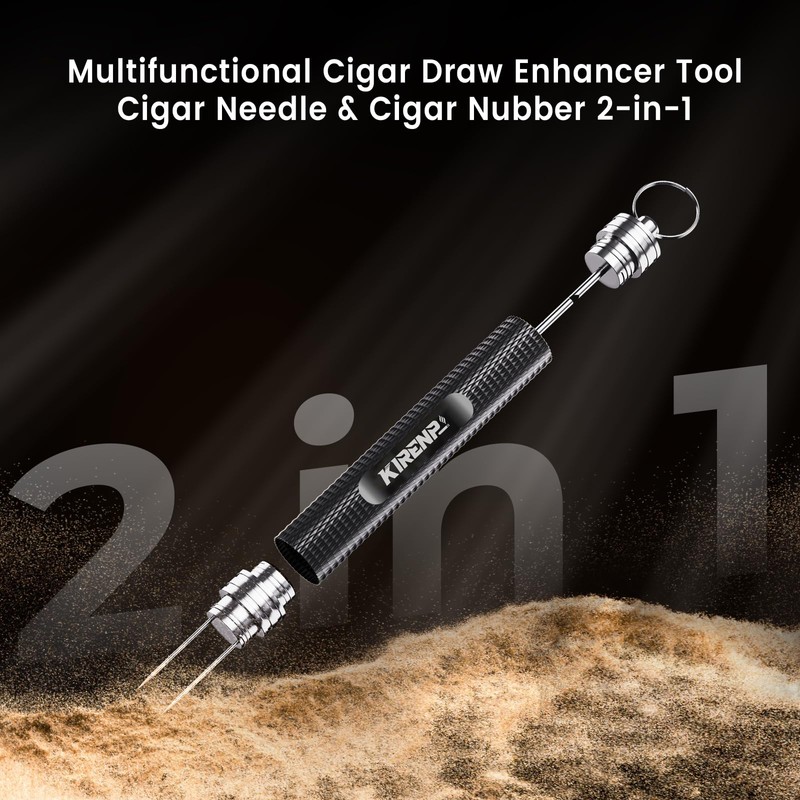 2-Pack Cigar Draw Enhancer Tool, Cigar Poker & Cigar Nubber