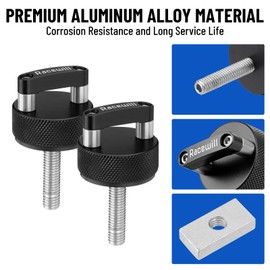 Racewill 6PCS Black Hard Top Quick Removal Fastener Thumb Screws with Nut Plates Compatible with 2007-2022 Jeep Wrangler JK/JKU/JL/JLU Gladiator JT