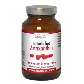 SILBERTAU Astaxanthin – 1x 60 Softgel-Kapseln à 4 mg – natürlich aus Haematococcus pluvialis – mit Vitamin E – reines Antioxidans – pflanzlich, hoch bioverfügbar & ohne Zusatzstoffe