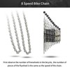 VG Sports 8 Speed Bike Chain Lightweight Half Hollow 1/2x3/32