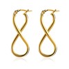 Sterling Silver Infinity Hoop Earrings (Gold)