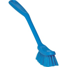 Vikan 42873 Fine Sweep Dish Brush, Polypropylene, Polyester Bristle, 11", Blue