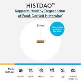 XYMOGEN HistDAO - DAO Enzyme Supplement to Supports Healthy Degradation of Food-Derived Histamine - Diamine Oxidase for Digestive Health 20,000 HDU Per Serving (60 Tablets)