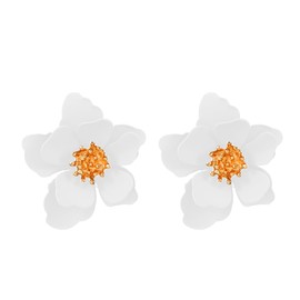 Bohemian Flower Stud Earrings for Women Teenager Girls Fashionable Flower Large Statement Acrylic Earrings Stud Earrings Multicoloured Spring Summer Earrings, Acrylic, New