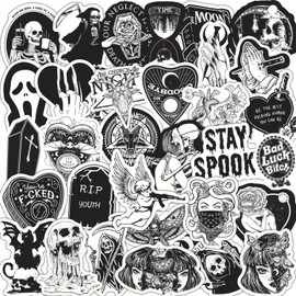 100 Pieces Gothic Punk Horror Stickers for Suitcase Skateboard Laptop Computer Water Bottles Car Teen Boys Girls Stickers Waterproof