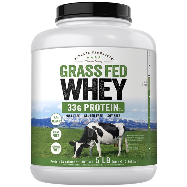 Carlyle Grass Fed Whey Protein Powder | 5lb (80 oz)