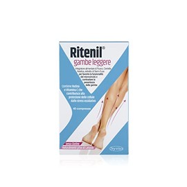 Syrio Integratori Alimentari, Ritenil Gambe Leggere Integratore alimentare con Bioflavonoidi da Semi d'Uva per la Funzionalità del Microcircolo e contro la Pesantezza delle Gambe, 45 compresse