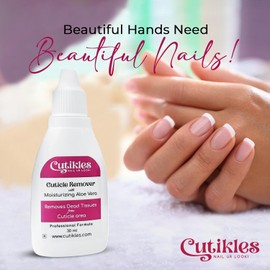 CUTIKLES CUTIKLES Cuticle Remover Gel. Quick-Action, No-Spill Professional Gel Formula Removes Dead Tissues from Cuticle Area Instantly. Moisturizing Aloe Vera protects & hydrates nails - 1 Fl Oz