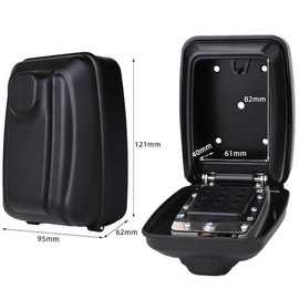 Key Lock Box, Wall Mounted Key Storage Box with 12-Digit Keyboard Combination, Resettable Code, Large Capacity, Waterproof Security Lock Box for Home, Office, Outdoor