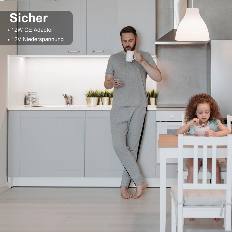 WOBANE Kitchen LED Under-Unit Light, 4 x 50 cm LED