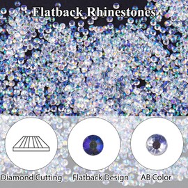 YAEISM 4000PCS Flatbck Rhinestones 3mm AB Resin Flat Back Rhinestone Purple Rose Nail Rhinestones Non Hotfix Crystal Gems with Pickup Pencil and Tweezer for Nail Art DIY Crafts Face Makeup Decorations