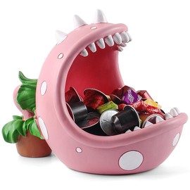 ehuoyan Piranha Plant Large Candy Bowl For Candy Dish Key Bowl Decorative Bowl Home Decorations Indoor Big Mouth Plant (Pink, Midium)