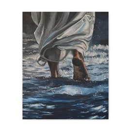 Walking On Canvas Gallery Wraps perfect religious christian art christian decor wall - Size: 11″ x 14″, Depth: Premium Gallery Wraps (1.25″)