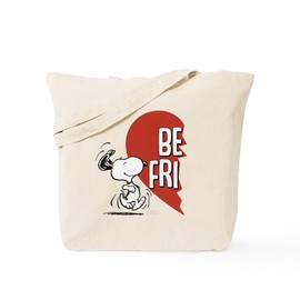 CafePress Peanuts Valentine Reusable Natural Beige Canvas Shopping Bag