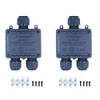 ZONADAH Pack of 2 3-Way Y-Type IP68 Waterproof Electric Cable