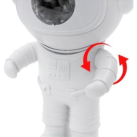 GETEPOTY Astronaut Galaxy Projector with timer and remote control, 360° adjustable nebula night light with remote, children's star projector, adults, room decor gift, White