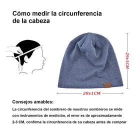 DJHOHJ Gorro de Punto de Moda de Invierno,Algodón Relajado Beanie para Hombres y Mujeres,Hip Hop Ligero Sombrero de sueño Tejido,Gorro Unisex para el Frío (2 PCS)