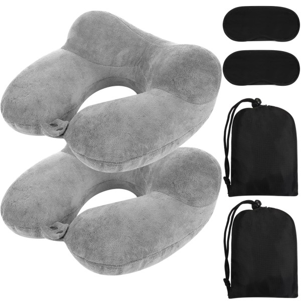 Sintuff 2 Pack Inflatable Travel Pillow for Airplanes Inflatable Neck