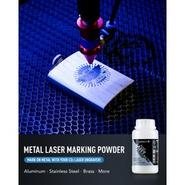 OMTech Laser Marking Powder, 4.1 fl. oz. Metal Laser Marking Fluid for CO2 Laser Engraver, High Contrast Laser Marking Ink for Metal, Laser Black Ink Laser Ink Agent for Aluminum Stainless Steel Brass