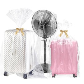 6 Oversized Extra Large Transparent Storage Bags 102 cm x 150 cm, Reusable Moving Bags for Suitcases, Travel Shoes, Furniture, Quilts, Stuffed Animals, Office Chair