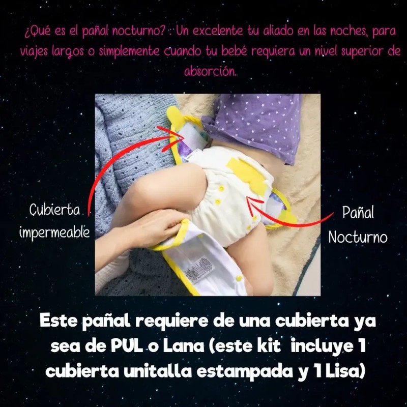 Pañales Ecologicos Nocturnos Ecopipo 2 Cubiertas Unitalla