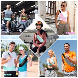 MOVOYEE Fanny Pack Women Men Girls Kids Crossbody Bags,Slim Running Belt Bag Plus Size,Waterproof Waist Bag for Travel Runners Phone Pouch Workout Cycling Dog Walking Sports Hiking Waist Pack Black