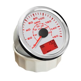 ELING Kit Universal de medidor de Velocidad GPS para Motocicleta de Coche, 160 mph, 220 KM/H, odómetro para reemplazo automático de 85 mm, 9-32 V