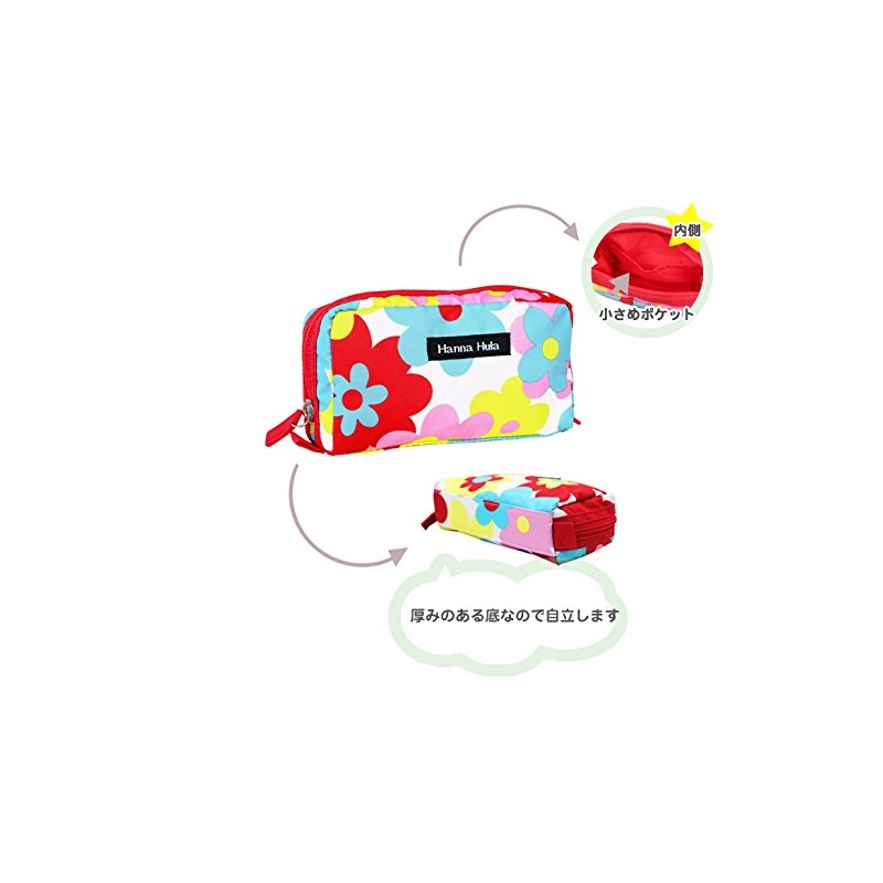 Hanna Hula Pet Mini Pouch with Pocket, Border Red